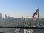 Blick vom Reichstag zum Potsdamer Platz mit Sony Center