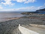 Mündung des Ribeira Brava (wilder Bach) ins Meer